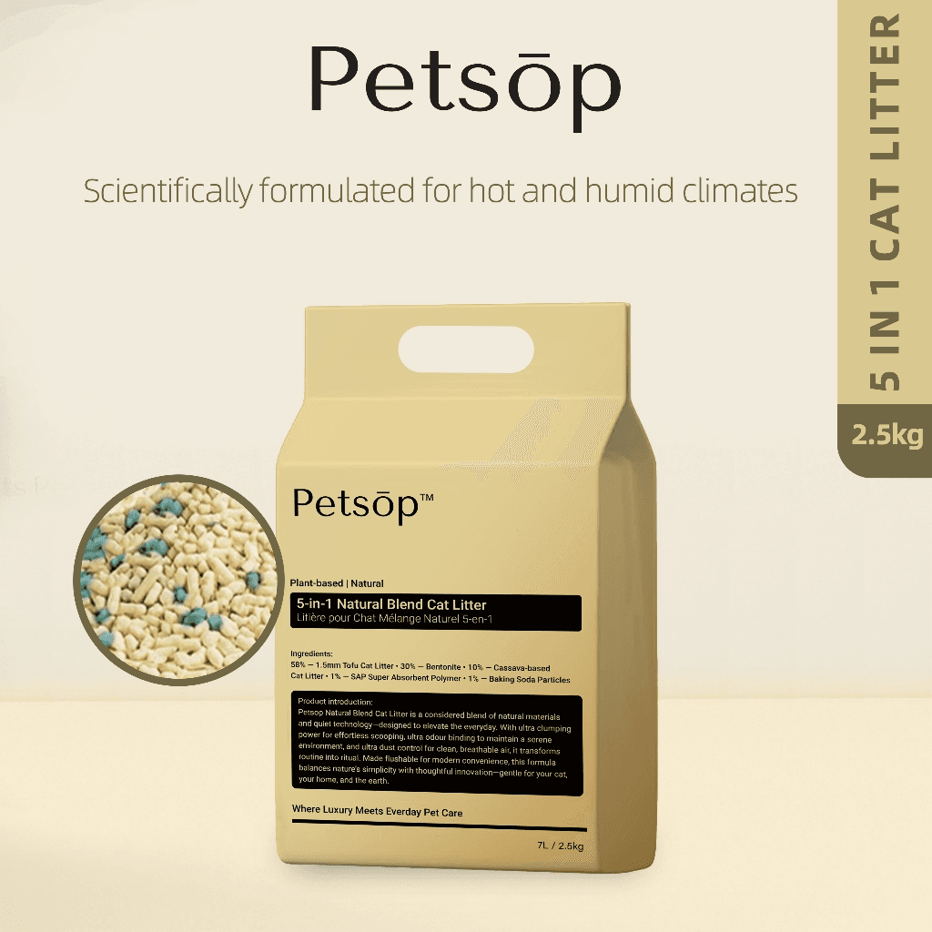 Petsōp™ 5-in-1 Mixed Tofu Cat Litter