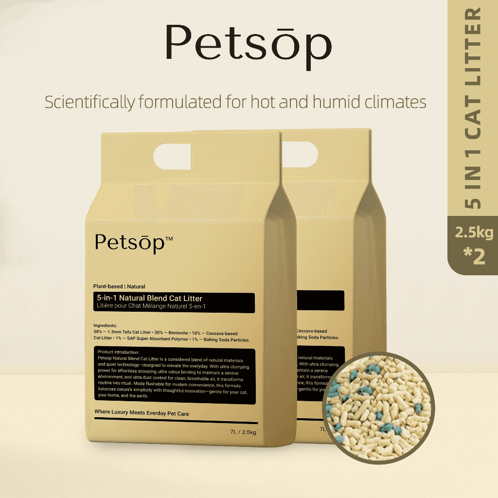 Petsōp™ 5-in-1 Mixed Tofu Cat Litter x2